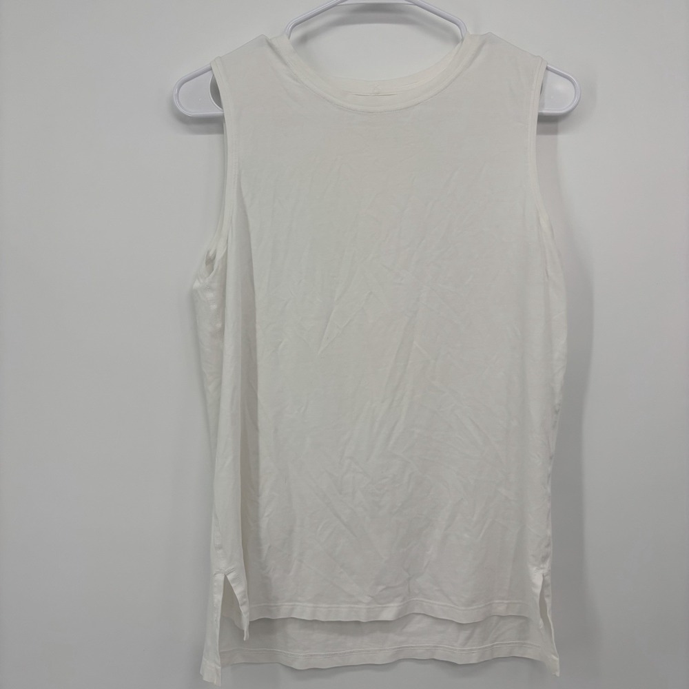 Lululemon White Tank Top Sleeveless Womens 8/10 Gym Yoga Running‎ Lightweight